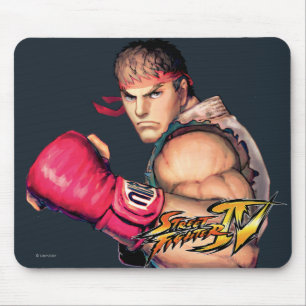 Ryu with Fist Raised Mouse Pad