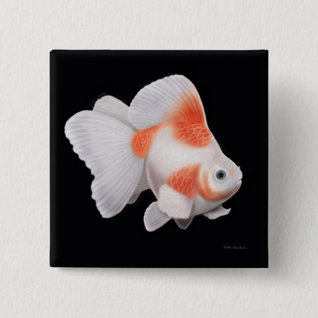 Ryukin Fantail Goldfish Pin (Front)