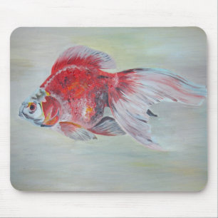 Ryukin Goldfish Acrylic Painting Mouse Pad