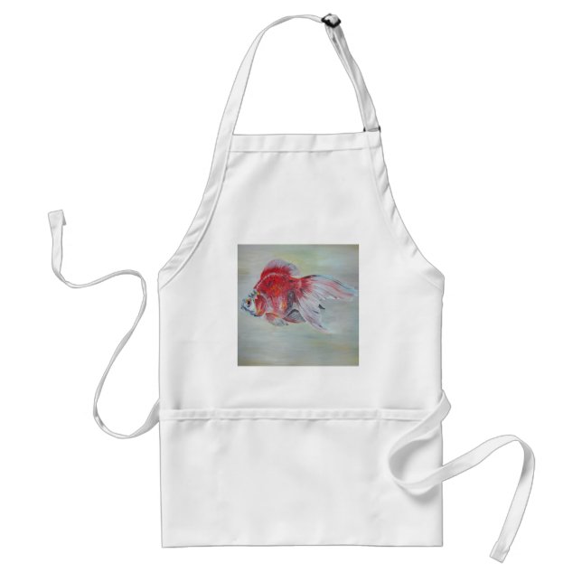 Ryukin Goldfish Acrylic Painting Standard Apron (Front)