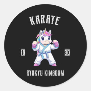 Ryukyu Karate Unicorn - Karateka Japan Classic Round Sticker