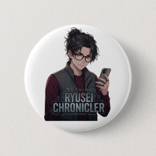 Ryusei Chronicler Anime Boy - Smart Aesthetic 2 Inch Round Button