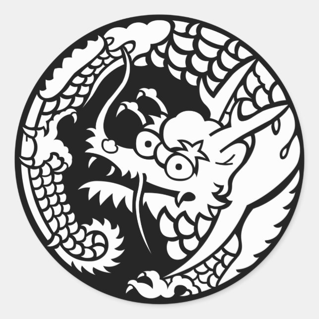 Ryuunomaru of the Nichiren sect Classic Round Sticker (Front)