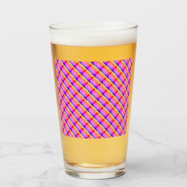 RZ-glass cup rose like kaleidoscope art,red,blue (Front Filled)