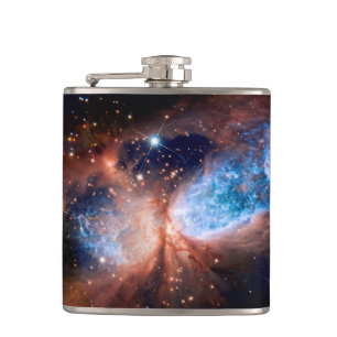 S106 Star Forming Region - NASA Hubble Space Photo Hip Flask