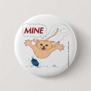 s11 Cat Pouncing on Hanukkah Dradle 2 Inch Round Button