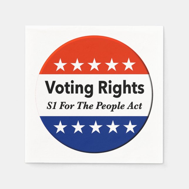 S1 Voting Rights For The People Act Napkin (Front)