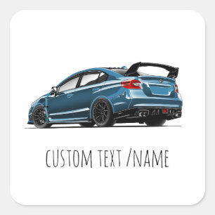 s205 rear angle drawing square sticker