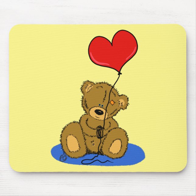 s23 Love you teddy bear cartoon Mouse Pad (Front)