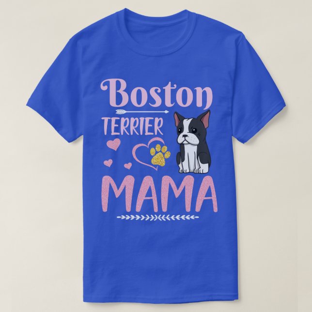 S26S Happy Mother Day Boston Terrier Dog Lover T-Shirt (Design Front)