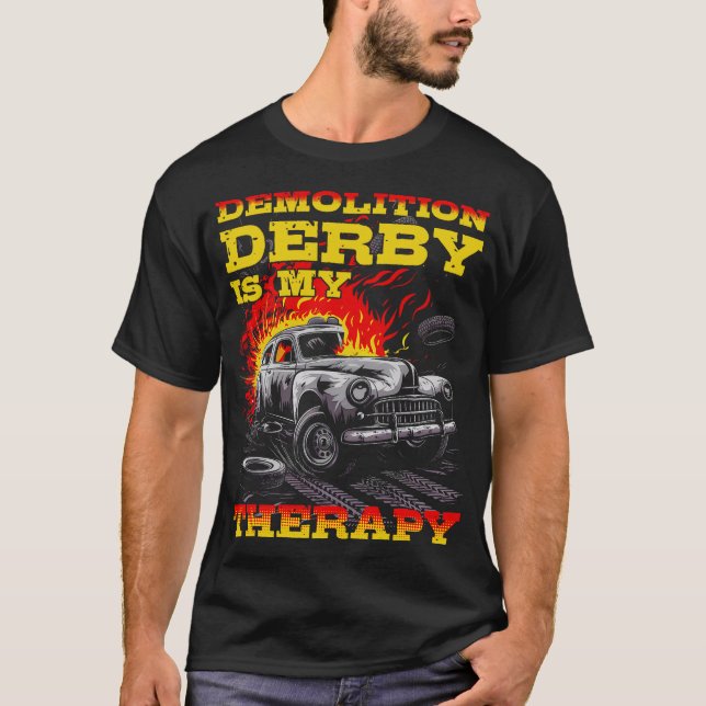 S2 Demolition Derby Smashing Cars (83) T-Shirt (Front)