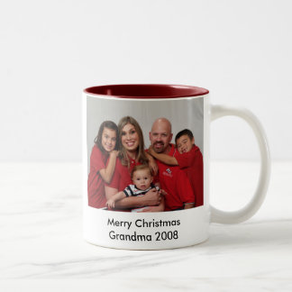 s42028ca107515_6, Merry Christmas Grandma 2008 Two-Tone Coffee Mug