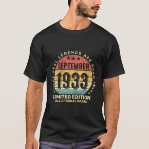 S 90 Awesome Since September 1933 90Th T-Shirt