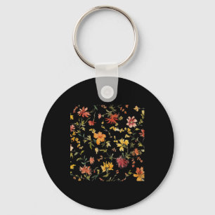 S And Leggings With Italian Watercolor Floral Patt Keychain