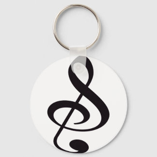 "S", "&", And/Or Treble Clef Musical Note Keychain