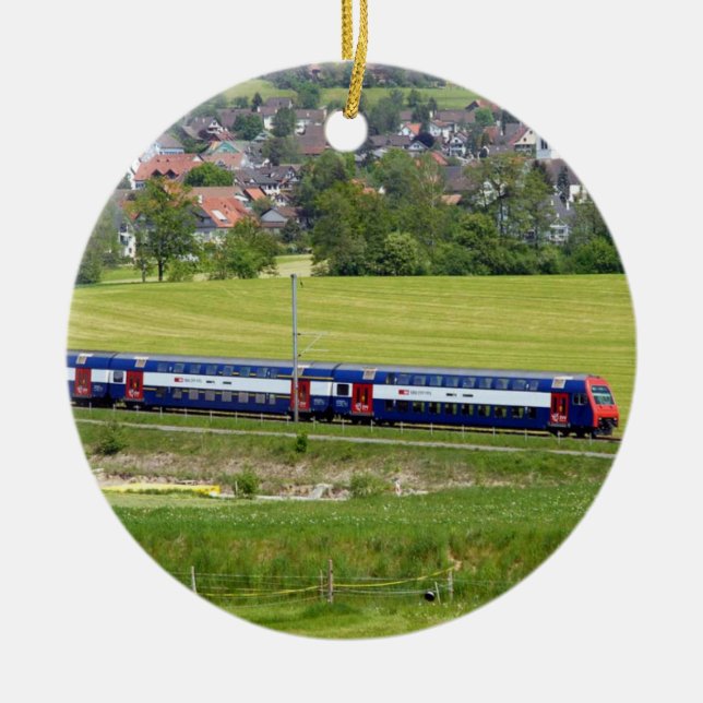 S-Bahn-7z5 train dans le pays en Europe Ornement (Devant)