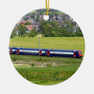 S-Bahn-7z5 train in the country in Europe Ornament