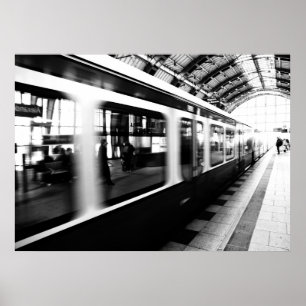 S-Bahn Berlin Schwarz Photography Poster