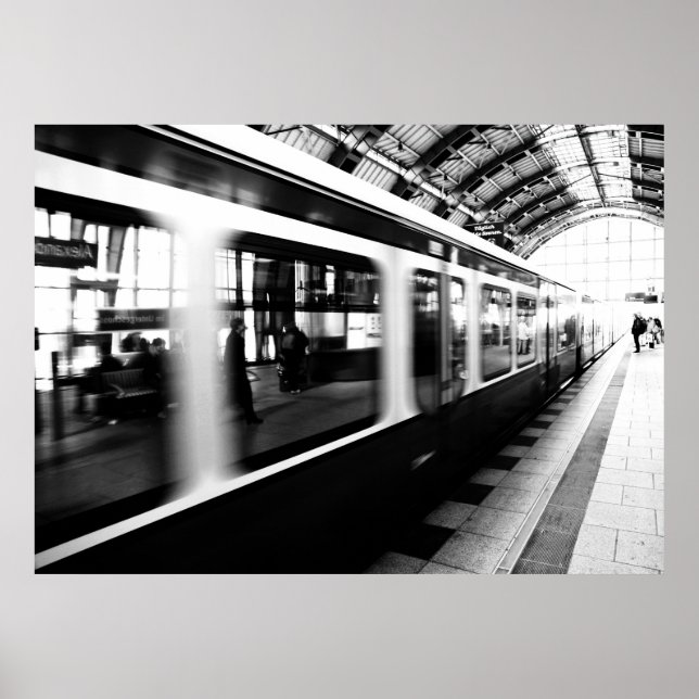 S-Bahn Berlin Schwarz Photography Poster (Front)