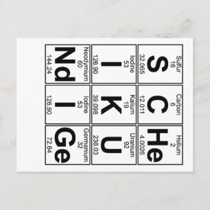 S-C-He-I-K-U-Nd-I-Ge (scheikundige) - Full Postcard