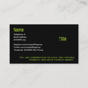 S.C.O.M.P.A. Business Cards
