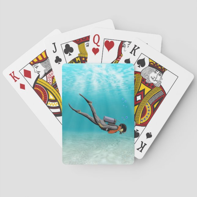 S.C.U.B.A. Diver Playing Cards (Back)
