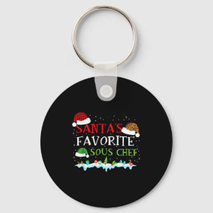 s Chef Favorite Fun Santa Sous Club Keychain