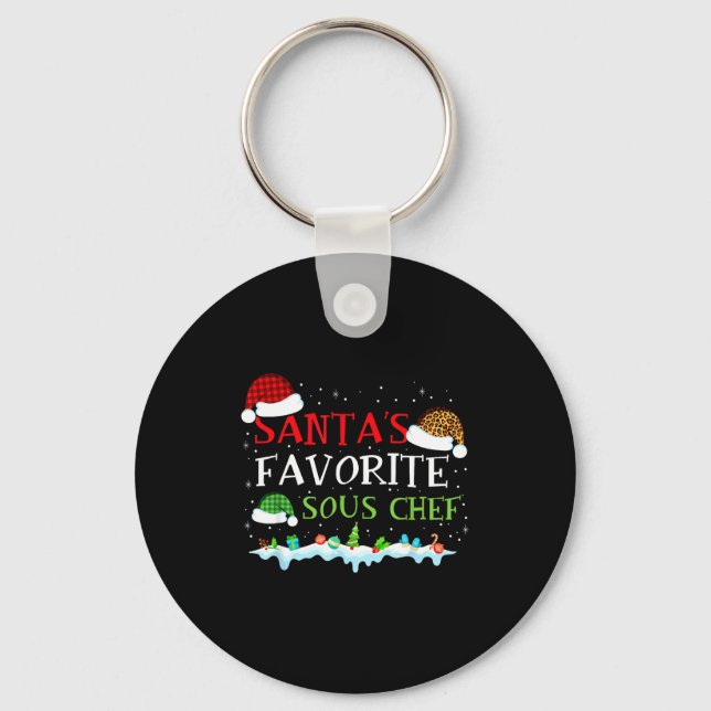 s Chef Favorite Fun Santa Sous Club Keychain (Front)