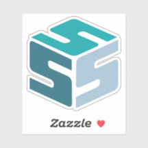 S-Cubed Blue Logo Sticker (3" x 3")