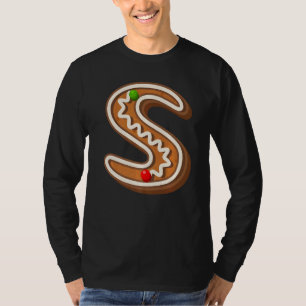 S Cutest Capital Christmas Cookie Alphabet Letter T-Shirt