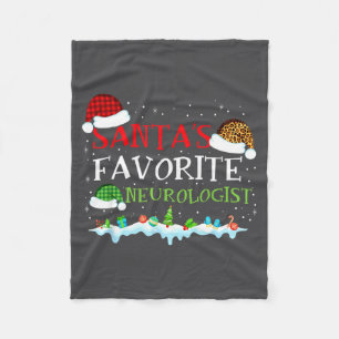 s Favorite Santa Neurologist Fun Fleece Blanket