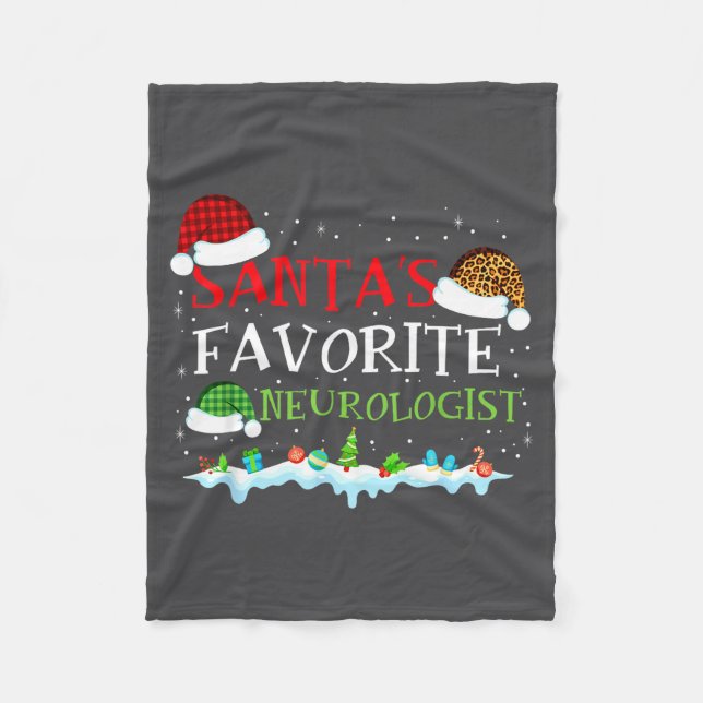 s Favorite Santa Neurologist Fun Fleece Blanket (Front)