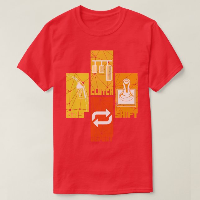 s Gas Clutch Shift Repeat T-Shirt (Design Front)