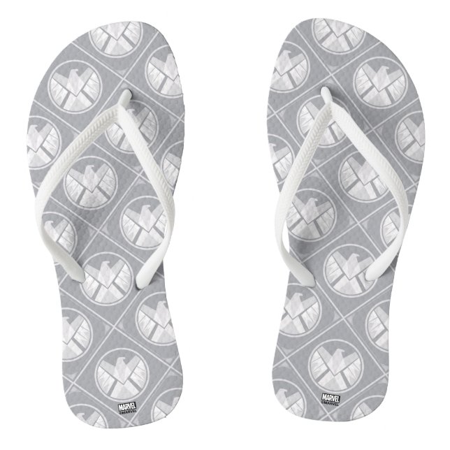 S.H.I.E.L.D. Geometric Pattern Flip Flops (Footbed)