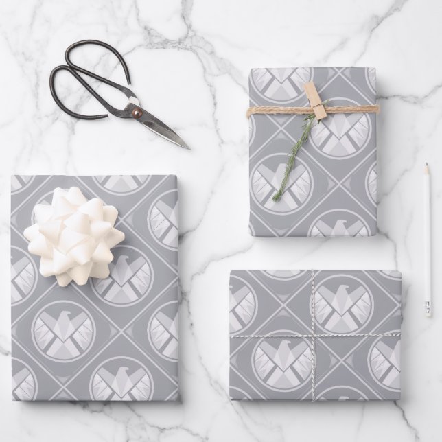 S.H.I.E.L.D. Geometric Pattern Wrapping Paper Sheet (Front)