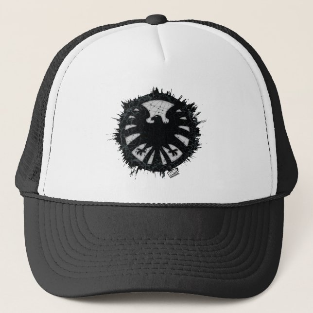 S.H.I.E.L.D. Global Network Grunge Badge Trucker Hat (Front)
