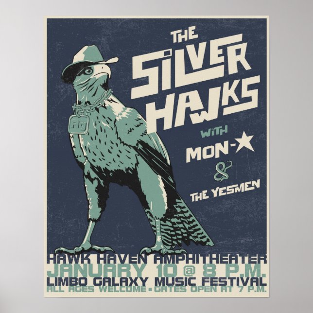 S-hawks concert poster - distressed (Front)