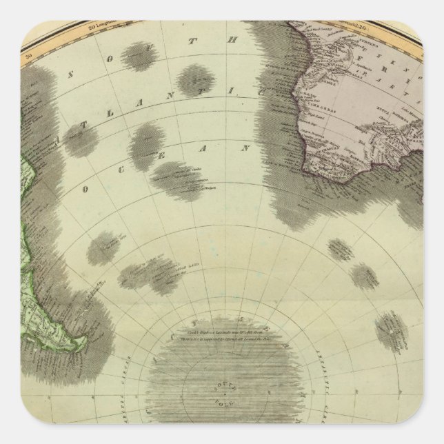 S Hemisphere Square Sticker (Front)