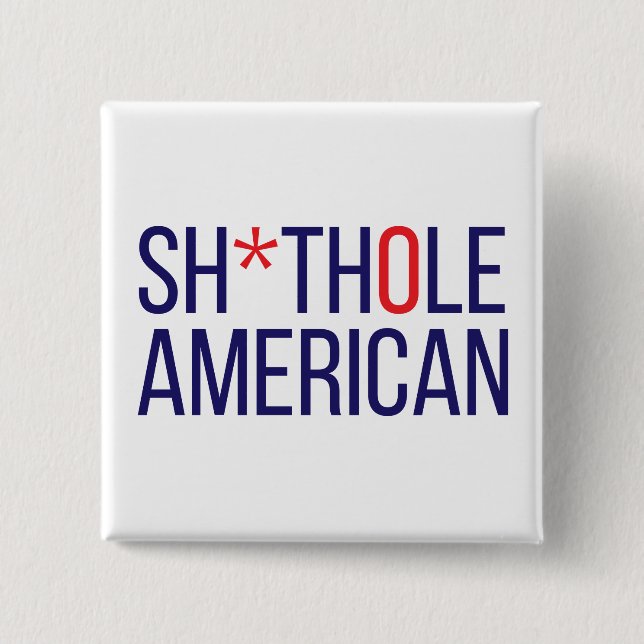 S-Hole American 2 Inch Square Button (Front)