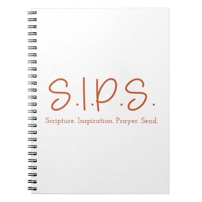 S.I.P.S. Notebook - Orange (Front)
