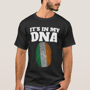 s In My DNA Ireland Flag Irish Roots Fingerprint T-Shirt