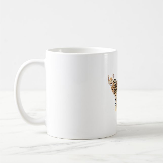 S is for Serval Coffee Mug (Left)