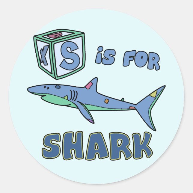 S is for Shark Stickers (Front)