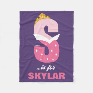 S is for Sleeping Beauty   Add Your Name Fleece Blanket