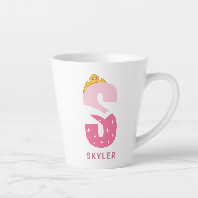 S is for Sleeping Beauty | Add Your Name Latte Mug (Right)