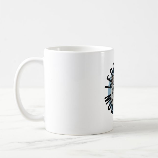 S is for Snow Leopard Coffee Mug (Left)
