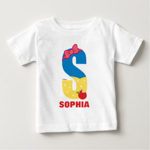 S is for Snow White   Add Your Name Baby T-Shirt