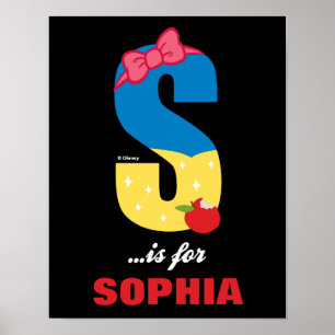 S is for Snow White   Add Your Name Poster