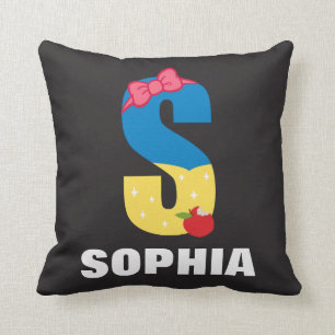 S is for Snow White Add Your Name Throw Pillow