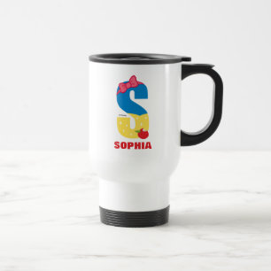 S is for Snow White   Add Your Name Travel Mug